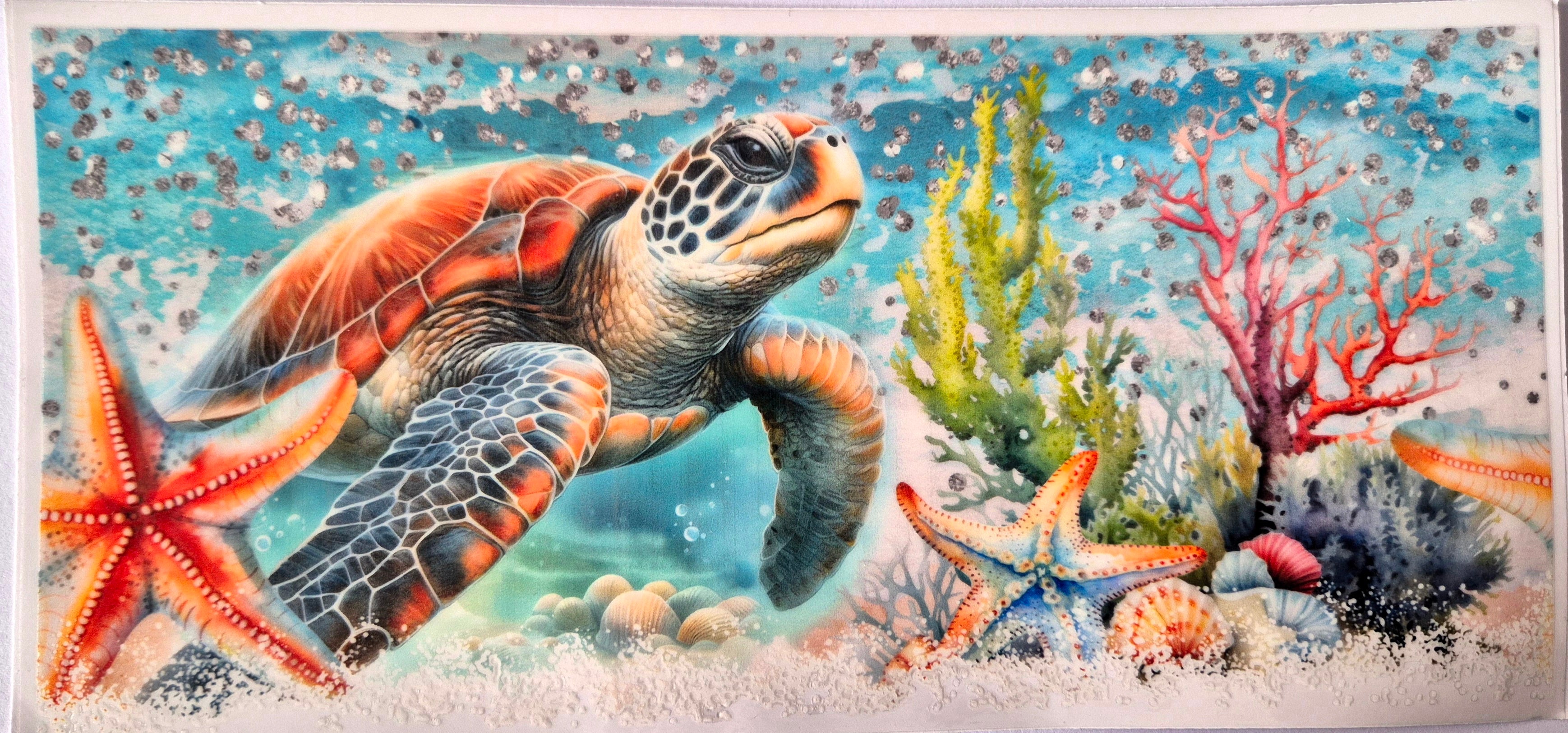 Decal Wraps for Tumblers 40oz ONLY (NOT CUTTABLE) Coral Reef Cruiser