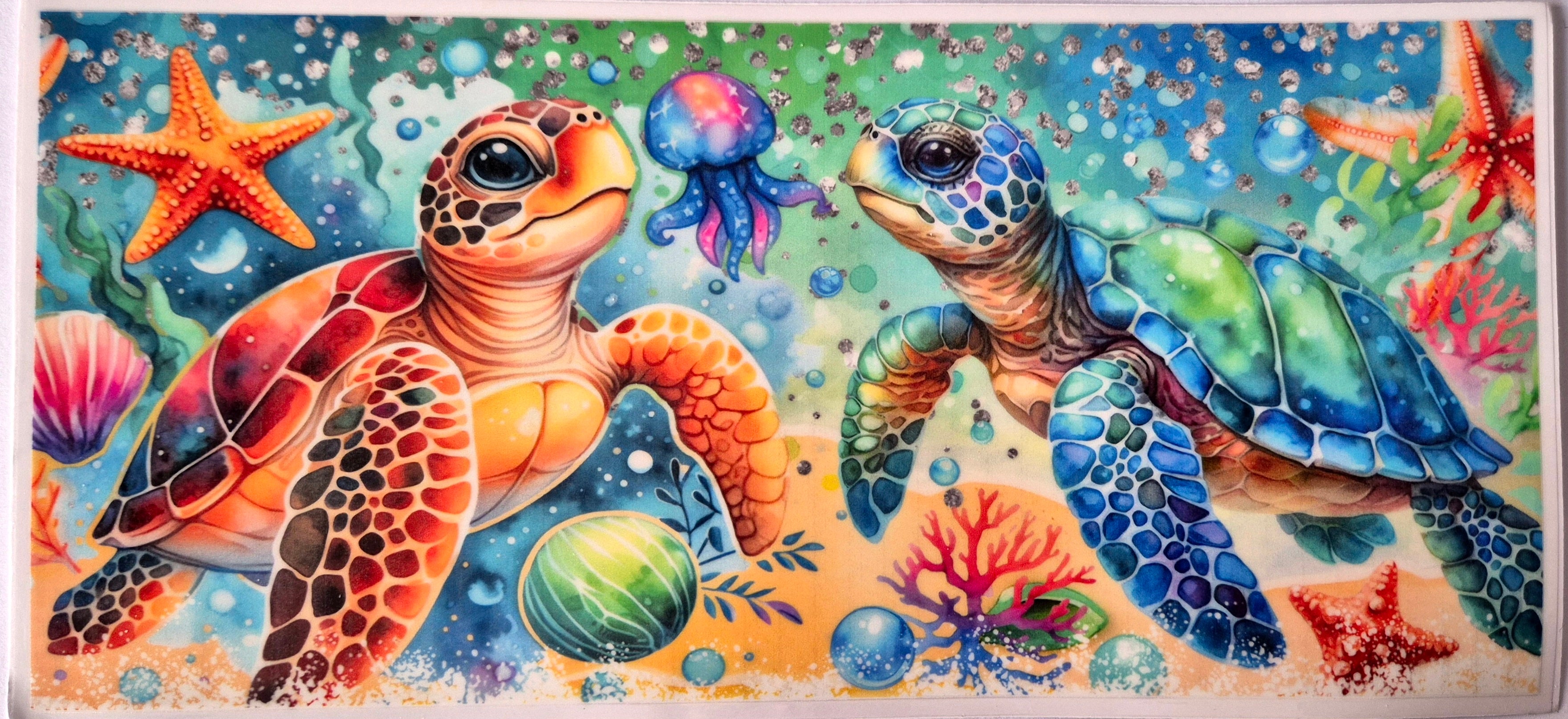 Decal Wraps for Tumblers 40oz ONLY (NOT CUTTABLE) Ocean Friends