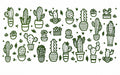 Decal Wraps for Tumblers (Cuttable for all Tumbler sizes) Green Cactus
