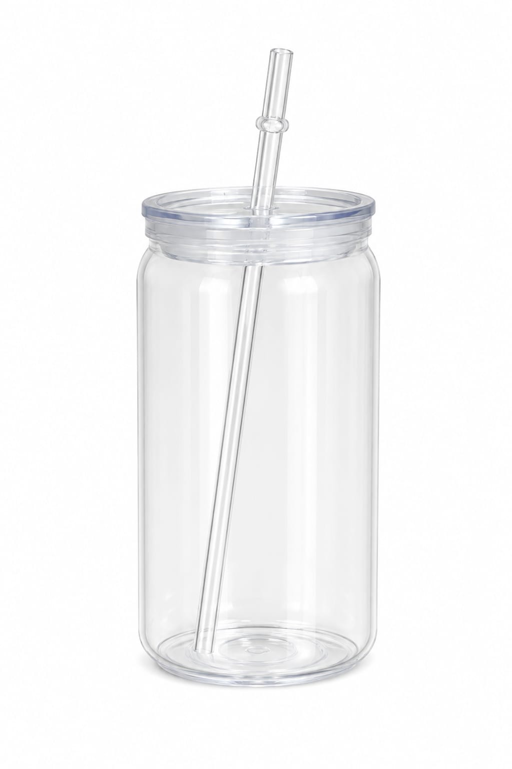 16oz Clear Plastic Tumblers with Lids and Straws (NO SNOW GLOBE)