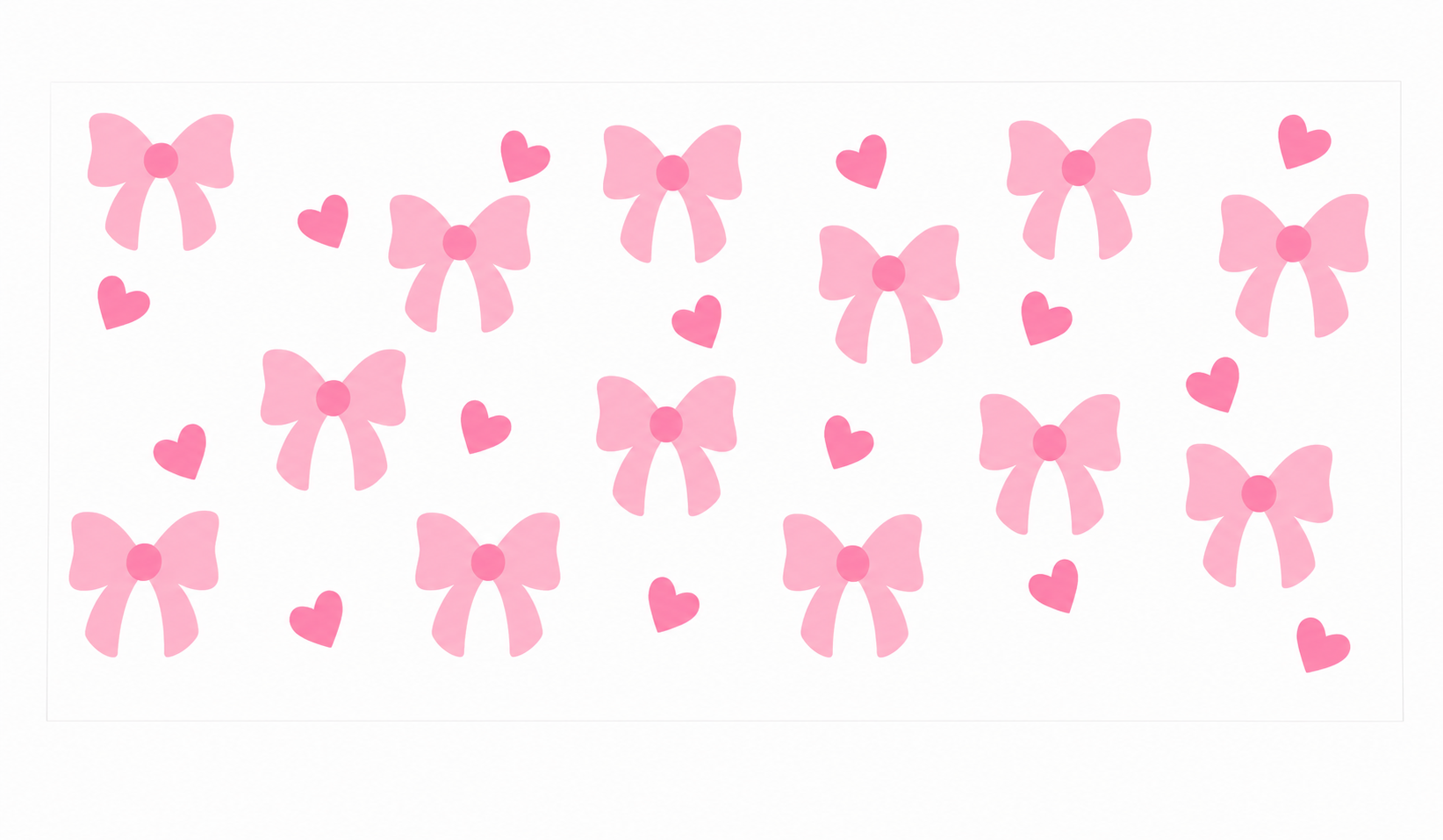 Decal Wraps for Tumblers (Cuttable for all Tumbler sizes) Sweet Pink Bows Thick