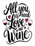 Decal Wraps for Tumblers - Love and wine