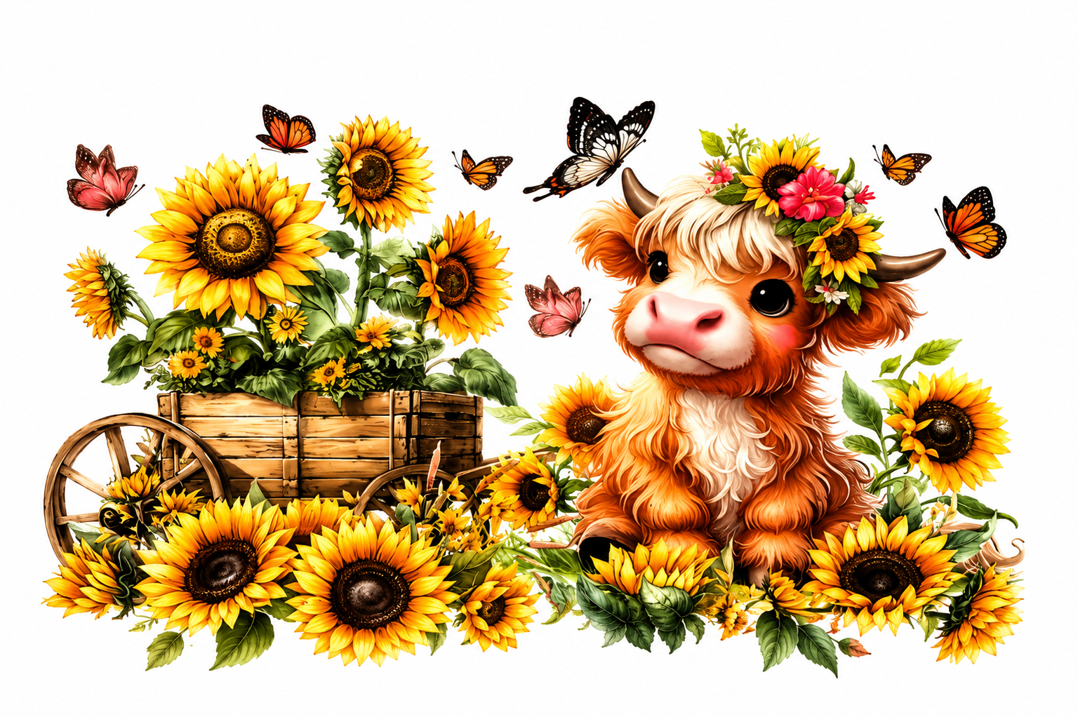 Decal Wraps for Tumblers 16oz Recommended (NOT CUTTABLE) Golden Meadow Calf