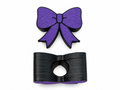 3D Straw Topper - Black and Purple Small