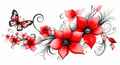 Decal Wraps for Tumblers 16oz Recommended (NOT CUTTABLE) Ruby Butterfly Bloom