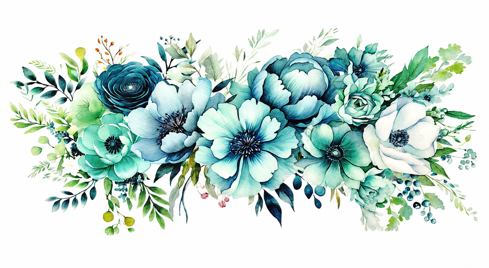 Decal Wraps for Tumblers 16oz Recommended (NOT CUTTABLE) Seafoam Garden