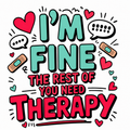 Decal Wraps for Tumblers - I'm Fine