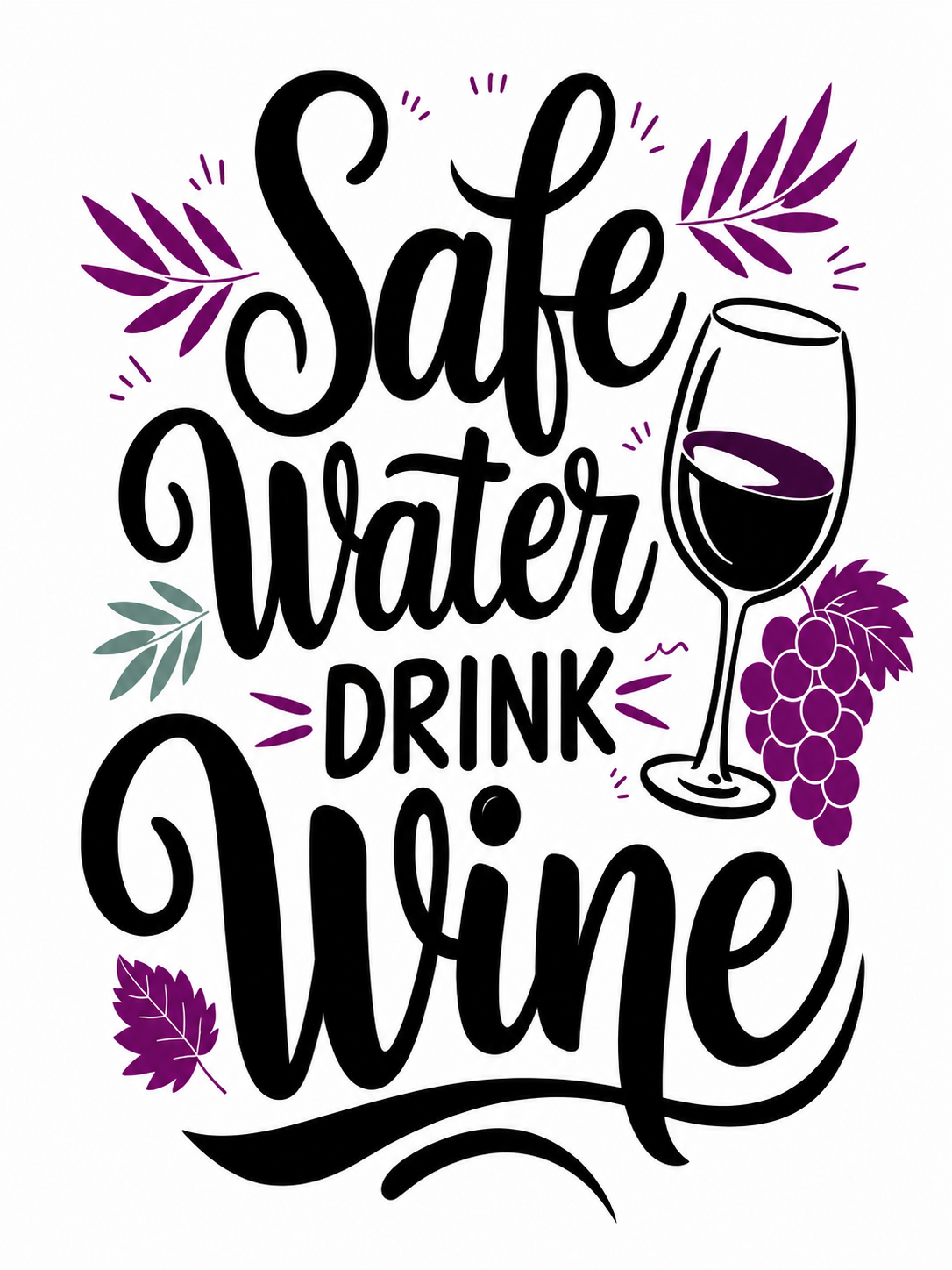 Decal Wraps for Tumblers - Safe Water
