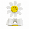 3D Straw Topper - White Daisy