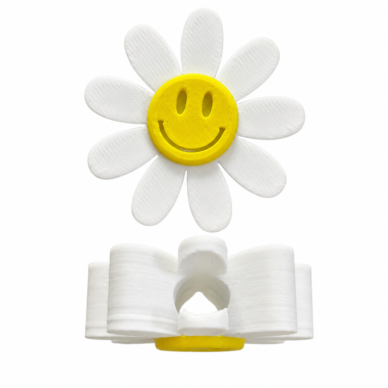 3D Straw Topper - White Daisy