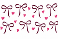 Decal Wraps for Tumblers (Cuttable for all Tumbler sizes) Bow Hearts
