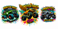 Decal Wraps for Tumblers 16oz Recommended (NOT CUTTABLE) Monster Truck Fly5r