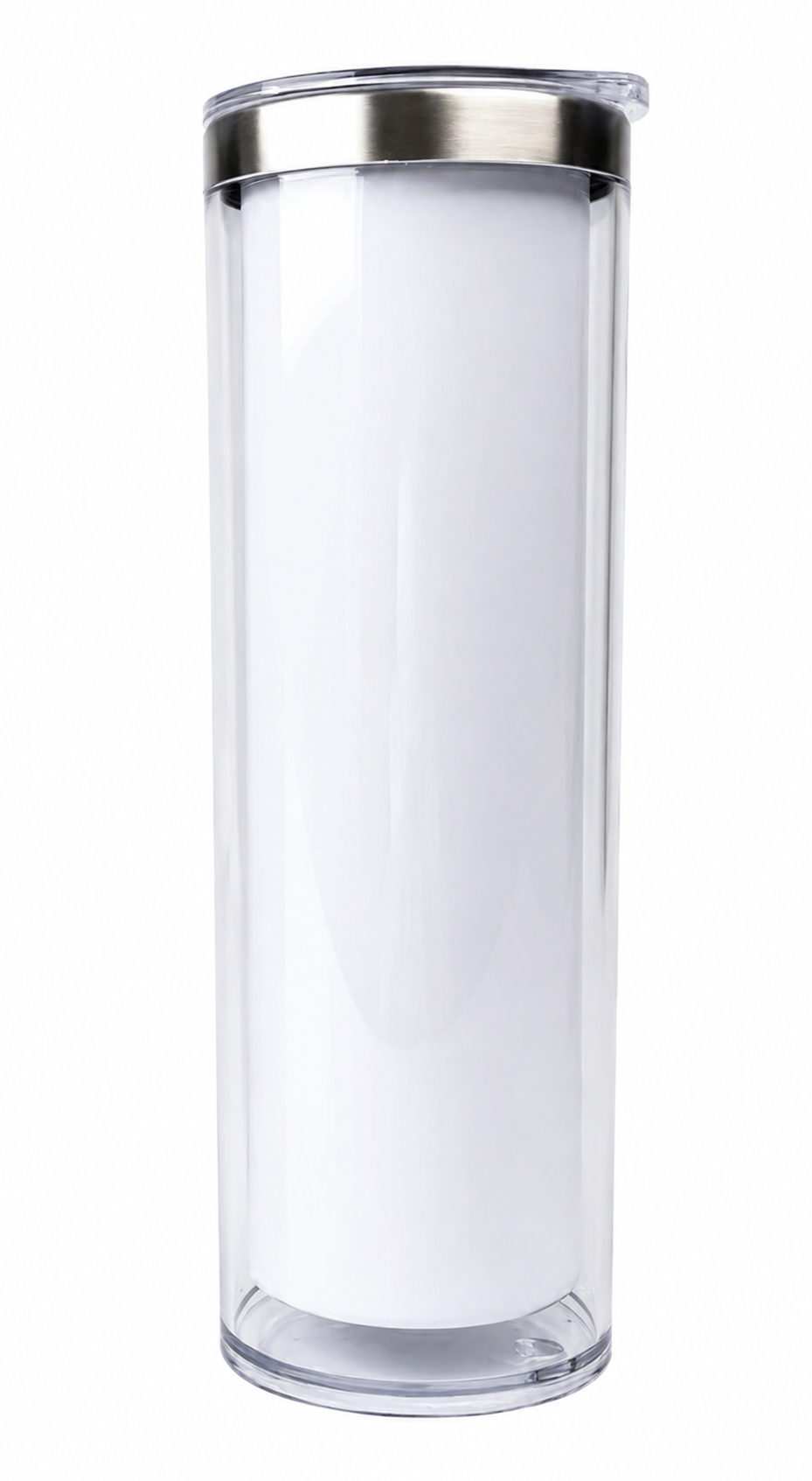 18oz Steel Straight Snow Globe Tumbler